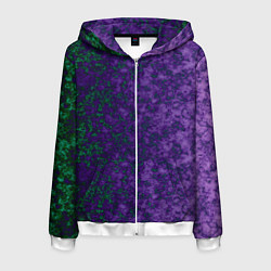 Мужская толстовка на молнии Marble texture purple green color