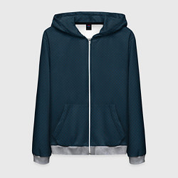 Мужская толстовка на молнии Черная сетка на темно синем