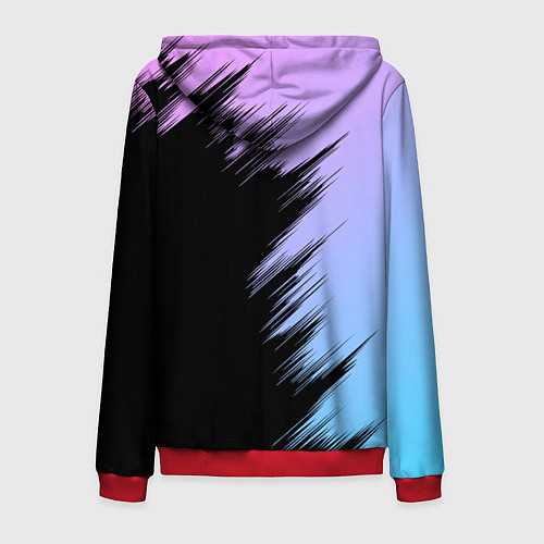 Мужская толстовка на молнии Хвост феи - neon / 3D-Красный – фото 2