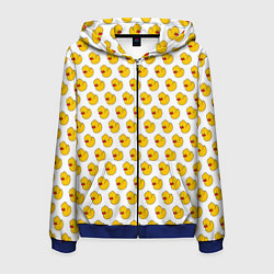 Толстовка 3D на молнии мужская Ути белый, цвет: 3D-синий