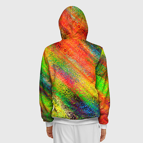 Мужская толстовка на молнии Rainbow inclusions / 3D-Белый – фото 4