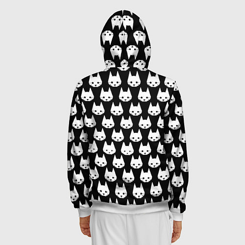 Мужская толстовка на молнии Stray Pattern / 3D-Белый – фото 4