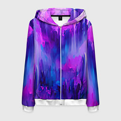 Мужская толстовка на молнии Purple splashes