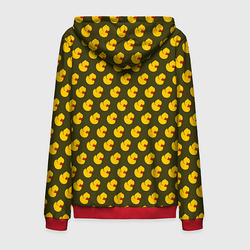 Мужская толстовка на молнии Ути Коричнево-зелёный / 3D-Красный – фото 2