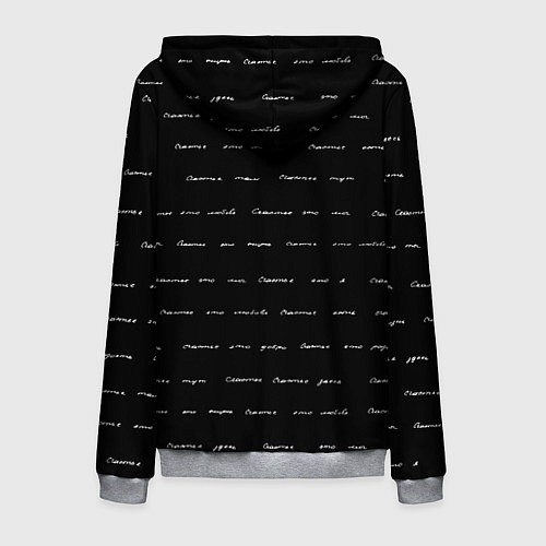 Мужская толстовка на молнии Счастье где-то есть / 3D-Меланж – фото 2