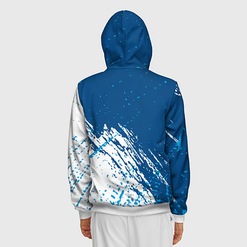 Мужская толстовка на молнии Mazda - краска / 3D-Белый – фото 4
