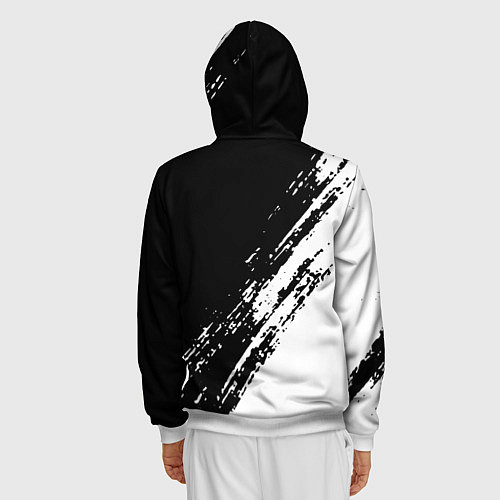 Мужская толстовка на молнии Code geass краска / 3D-Белый – фото 4