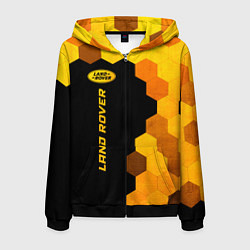 Мужская толстовка на молнии Land Rover - gold gradient: по-вертикали