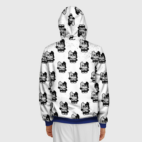 Мужская толстовка на молнии Глейпнир узор арт / 3D-Синий – фото 4