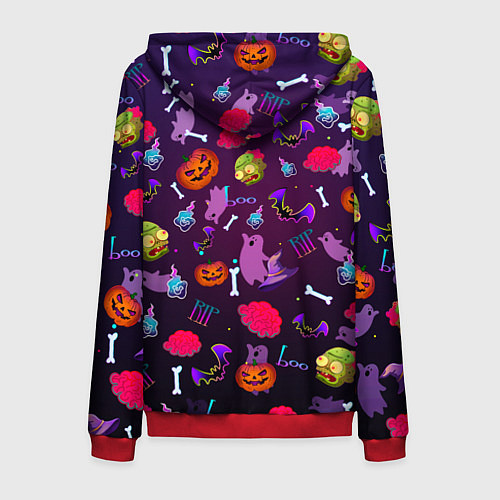 Мужская толстовка на молнии Это Хэллоуин / 3D-Красный – фото 2