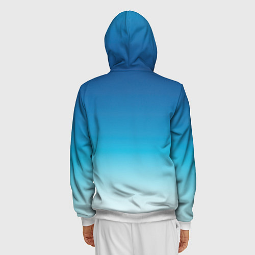 Мужская толстовка на молнии Начинающаяся ночь / 3D-Белый – фото 4