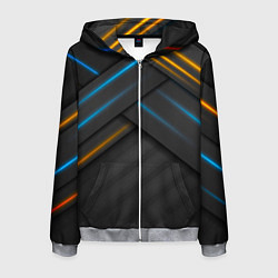 Мужская толстовка на молнии Переплетение полос