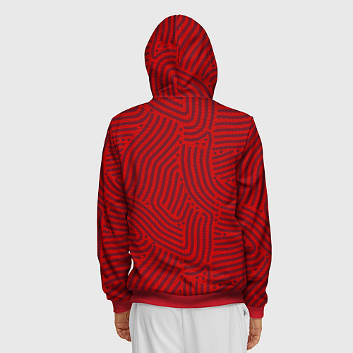 Мужская толстовка на молнии AC Milan отпечатки / 3D-Красный – фото 4