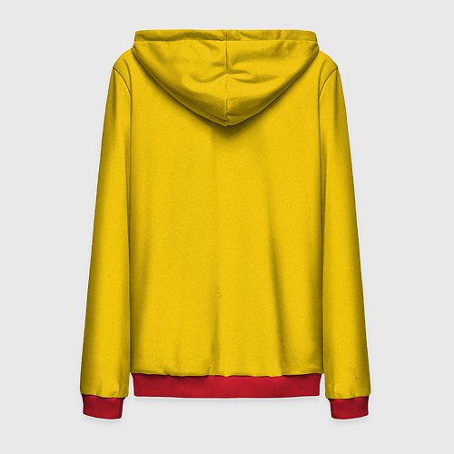 Мужская толстовка на молнии Киберпанк: Бегущие по краю Ребекка / 3D-Красный – фото 2