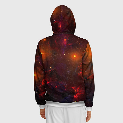 Мужская толстовка на молнии Звездная бескрайняя вселенная / 3D-Белый – фото 4