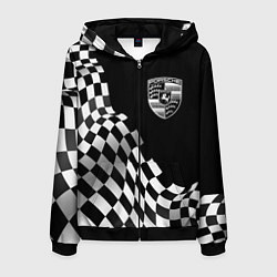 Мужская толстовка на молнии Porsche racing flag