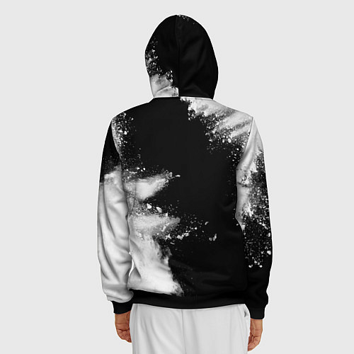 Мужская толстовка на молнии Механик из России и герб РФ: по-вертикали / 3D-Черный – фото 4