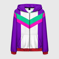 Толстовка 3D на молнии мужская Always in sports сиреневый, цвет: 3D-красный