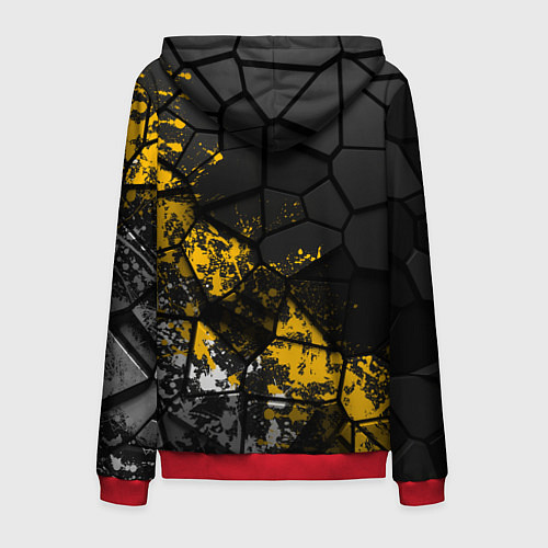 Мужская толстовка на молнии Имперская геометрия / 3D-Красный – фото 2