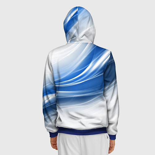 Мужская толстовка на молнии Ледяной поток ветра / 3D-Синий – фото 4