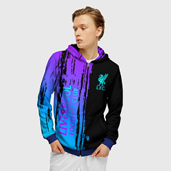 Толстовка 3D на молнии мужская Liverpool FC sport, цвет: 3D-синий — фото 2