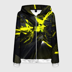 Мужская толстовка на молнии Yellow gold abstraction