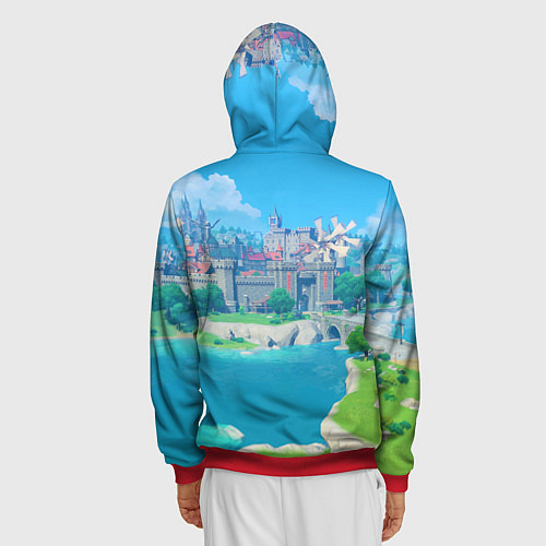 Мужская толстовка на молнии Мика / 3D-Красный – фото 4