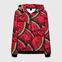 Мужская толстовка на молнии Сочная текстура из долек арбуза