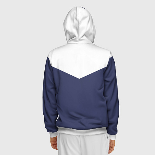 Мужская толстовка на молнии FIRM бело-синий / 3D-Белый – фото 4