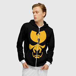 Толстовка 3D на молнии мужская Wu-Tang Clan samurai, цвет: 3D-белый — фото 2