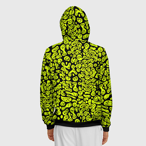 Мужская толстовка на молнии Toxic smile / 3D-Черный – фото 4