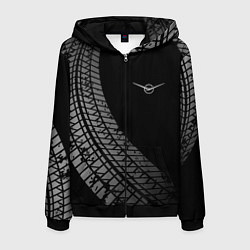 Мужская толстовка на молнии UAZ tire tracks