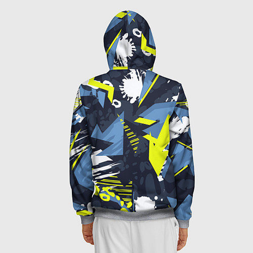 Мужская толстовка на молнии Subaru sign / 3D-Меланж – фото 4