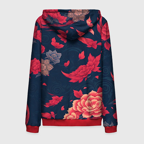 Мужская толстовка на молнии Братец лис / 3D-Красный – фото 2