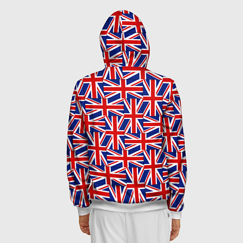 Мужская толстовка на молнии Флаги Великобритании / 3D-Белый – фото 4