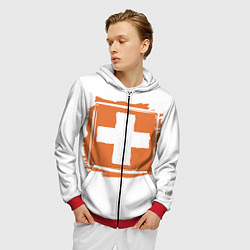 Толстовка 3D на молнии мужская Ed Sheeran Plus, цвет: 3D-красный — фото 2