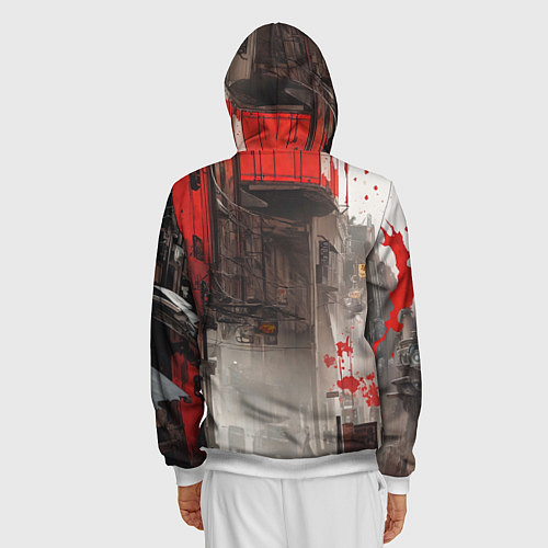 Мужская толстовка на молнии Охотница за беглецами / 3D-Белый – фото 4