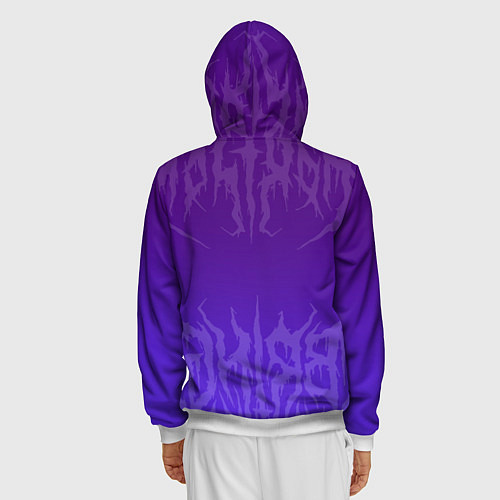 Мужская толстовка на молнии Bring Me The Horizon Lettering / 3D-Белый – фото 4