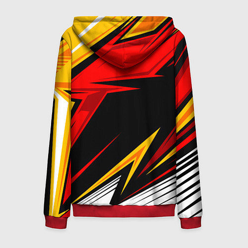Мужская толстовка на молнии Ducati - red uniform / 3D-Красный – фото 2