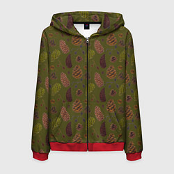 Мужская толстовка на молнии Шишки разные