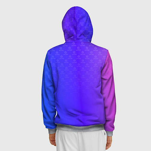 Мужская толстовка на молнии Astro pattern / 3D-Меланж – фото 4