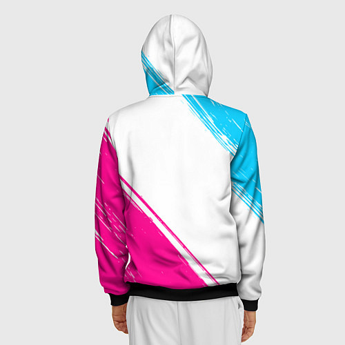 Мужская толстовка на молнии My Chemical Romance neon gradient style: надпись, / 3D-Черный – фото 4