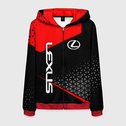 Толстовка 3D на молнии мужская Lexus - red sportwear, цвет: 3D-красный