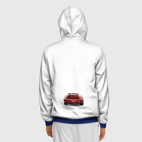 Мужская толстовка на молнии Porsche car / 3D-Синий – фото 4