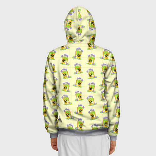 Мужская толстовка на молнии Токсичный бак / 3D-Меланж – фото 4
