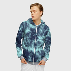 Толстовка 3D на молнии мужская Tie-Dye дизайн, цвет: 3D-меланж — фото 2