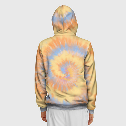 Мужская толстовка на молнии Tie-Dye дизайн / 3D-Меланж – фото 4