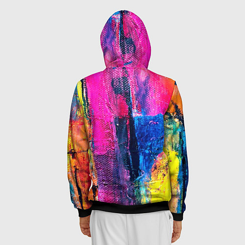 Мужская толстовка на молнии Твой стиль абстракция 1 / 3D-Черный – фото 4