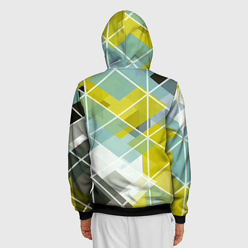 Мужская толстовка на молнии Твой стиль геометрия / 3D-Черный – фото 4