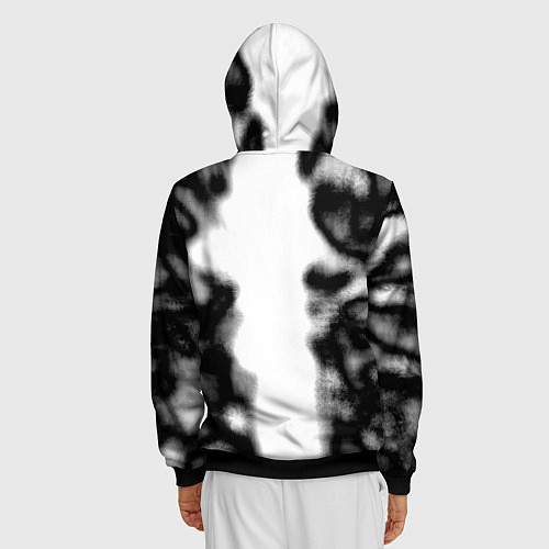 Мужская толстовка на молнии Скандинавский узор душа / 3D-Черный – фото 4